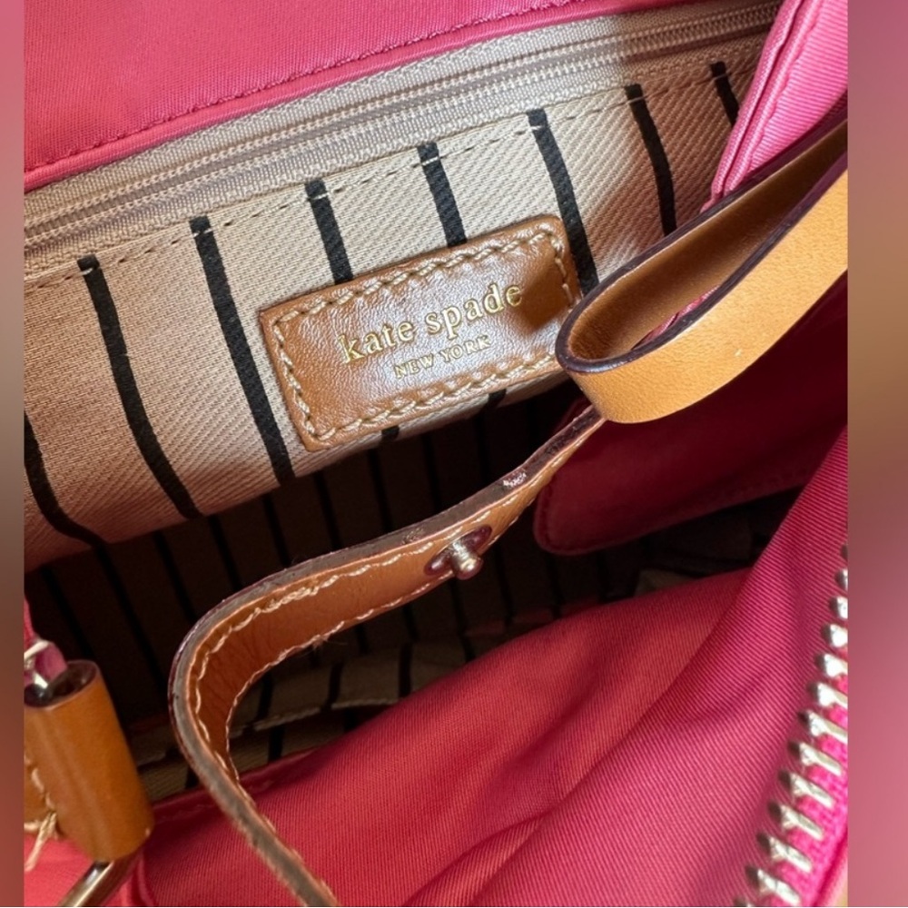 Kate Spade New York Leather Trim Nylon Top Handle Shoulder Bag - Picture 12 of 13